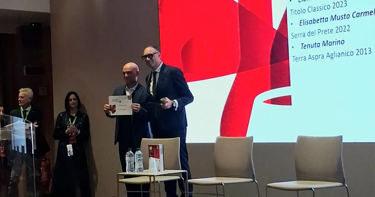 Premiazione Certificato Eccellenza Miglior Vino Biologico Lucano Guida Bio 